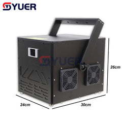 YUER™️ 12W RGB Animación 30kpps Luces láser de escaneo DMX512 DJ Disco Partterns Wash Proyector láser para bodas Luz LED para barra de fiesta 