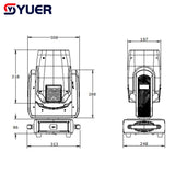 YUER™️ NEW Profession 380W 20R Beam Spot Wash Moving Head Light Double Prism Zoom DMX512 For Disco DJ Music Ball Party Nightclub