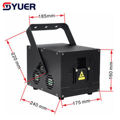 YUER™️ Láser RGB de 6W Animación Haz Escáner Proyector Láser de Escenario DJ Discoteca Bar Club Fiesta Baile Boda Efecto Espectáculo