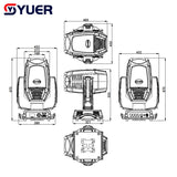 YUER™️ 350W Spot Beam Wash 3IN1 17R 16/32 Facet Rotating Prism Moving Head Lights Professional Stage Lighting Equipment