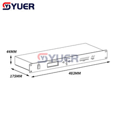 YUER™️ Artnet Dmx Control Convertidor de señal de 8 puertos Salida 4096 canales Dj Disco Party Controlador de iluminación de escenario 