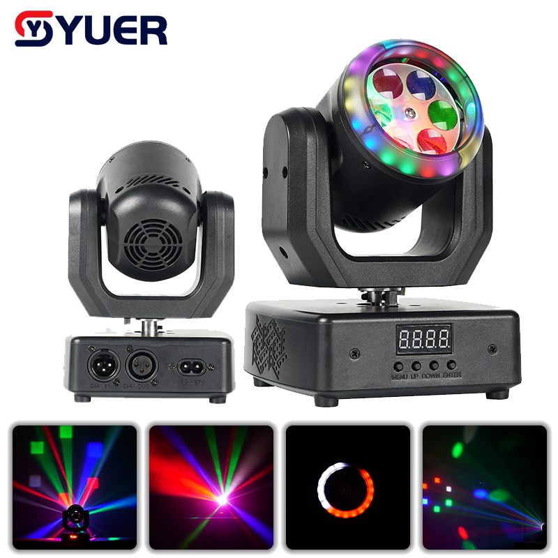 YUER™ MINI 6x8W RGBW Bee Eye Moving Head Light With Ring DMX512 Remote Control For DJ Disco Wedding Event Party Bar Club Stage Show
