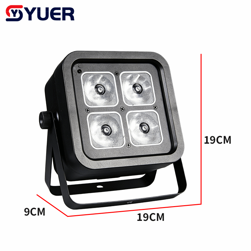YUER™ 4x18W LED RGBWAUV 6in1 Battery Par Light Wash Effect DMX512 Remote Control For DJ Disco Party Bar Club Wedding Stage Lighting