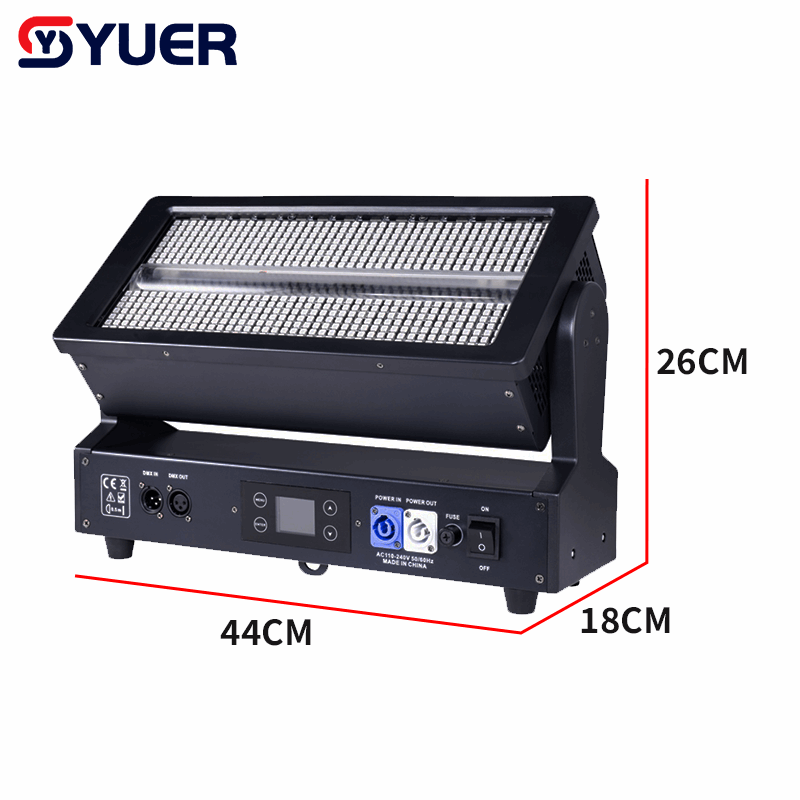 YUER™ 112+32 Segment RGB LED Moving Head Strobe Light Wash Point Control Effect Copy GLP DMX512 For DJ Disco Party Bar Club Wedding Stage Lighting
