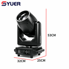 YUER™ 295W Bulb Moving Head Light With Ring Double Prisms 8+16+24 Prisms Rainbow Frost Effect DMX512 Control For DJ Disco Party Bar Club Wedding Stage Lighting