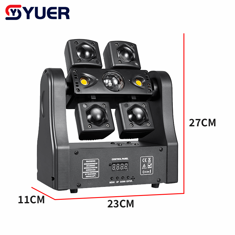 YUER™16x3W +1pcs 5050 RGBW 4in1 +2x10w Storbe +R G Laser Moving Head Light Beam Magic Ball Effect DMX512 Remote Control For DJ Disco Party Bar Club Wedding Stage Effect Lighting