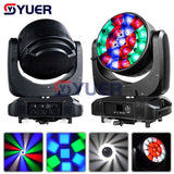 YUER™️ 19X40W Bee Eye Zoom RGBW Moving Head Light DMX512 21/23/35/78/92/97/99CH Beam Pattern Effect DJ Disco Stage Wedding Party Bar