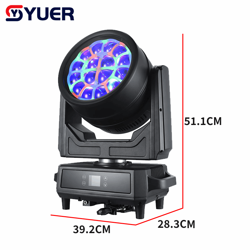 YUER™ IP65 Waterproof 16x50W LED RGBL 4in1 +204x0.3W LED RGB Moving Head Light Wash Zoom Rainbow Effect Copy AYRTON Effect DMX512 RDM Control For DJ Disco Party Bar Club Wedding Stage Lighting
