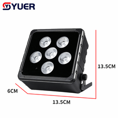 YUER™ IP65 Waterproof 6x18W LED RGBWAUV 6in1 Battery Par Light Wash Effect DMX512 Remote Control For DJ Disco Party Bar Club Wedding Stage Lighting