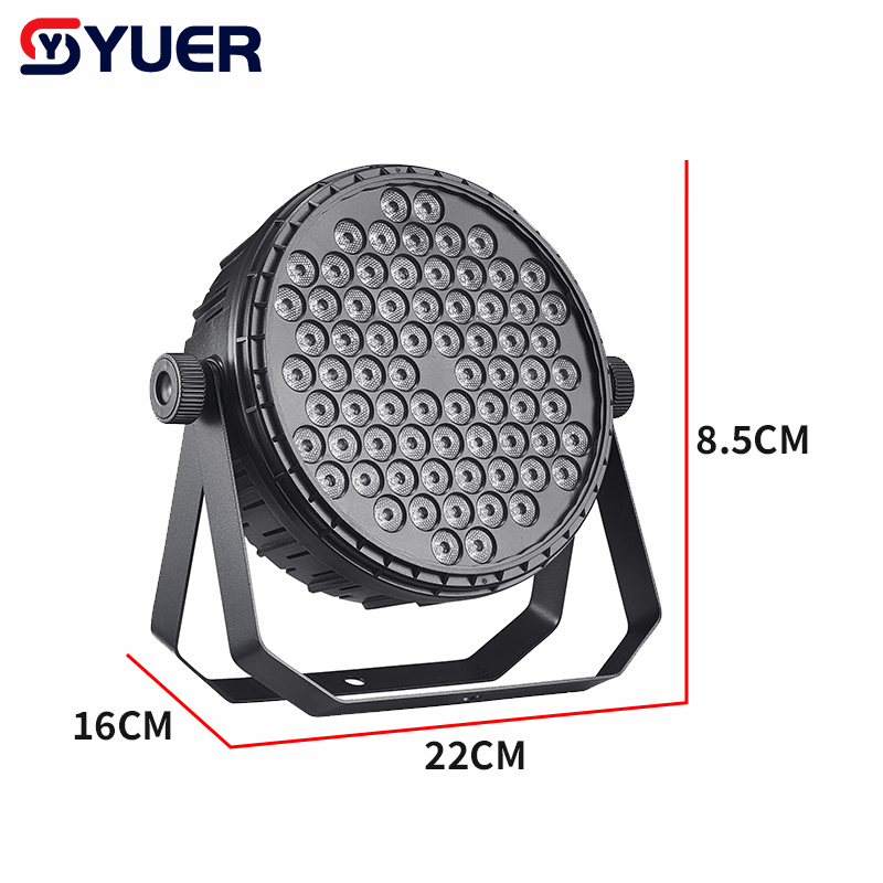 YUER™ 72x3W RGB LED Par Light Fan Control Effect DMX512 Sound Remote Control For DJ Disco Party Bar Club Wedding Stage Effect Lighting