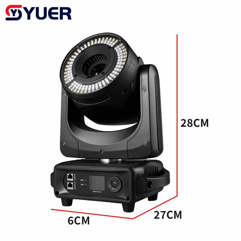 YUER™ 5W Moving Head Animation Laser Light with 96pcs 5050 RGB + 96x1W 3030 White Auxiliary Light Wash Effect DMX512 Control For DJ Disco Party Bar Club Wedding Stage Lighting