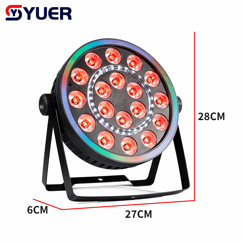 YUER™ 18x4W RGBW 4in1 + 36pcs 5050 RGB + 30x0.5W White LED Par Light Wash Effect DMX512 Control For DJ Disco Party Bar Club Wedding Stage Lighting