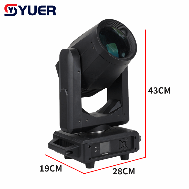 YUER™ 260W Bulb Beam Moving Head Light Focus Rainbow Effect DMX512 Control For DJ Disco Party Bar Club Wedding Stage Lighting