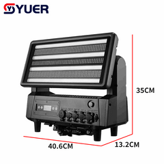 YUER™ IP65 Waterproof 48+18 Segments Moving Head Strobe Light Wash Effect Art-Net DMX512 RDM Control For DJ Disco Party Bar Club Stage Lighting