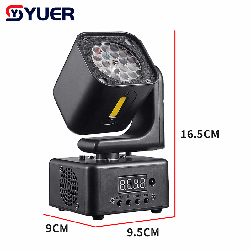 YUER™ MINI 4x10W RGBW 4in1 +5w Strobe Moving Head Light RG Laser Strobe Spot Effect DMX512 Sound Control For DJ Disco Party Bar Club Wedding Stage Lighting