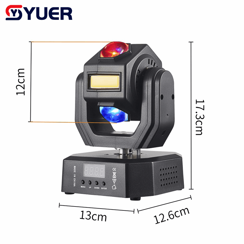 YUER™ 12x3W +3x10W Gold Strobe Moving Head Light Beam Strobe Effect DMX512 Sound Control For DJ Disco Party Bar Club Wedding Stage Effect Lighting