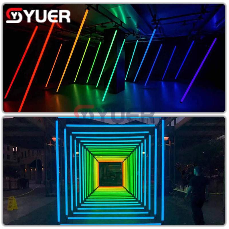 YUER™️ SMD 5050 RGB 3IN1 288 LED Pixel Light DMX 512 Control DJ Stage Party Disco Effect Wash Light  IC Digital Tube In Full Colour