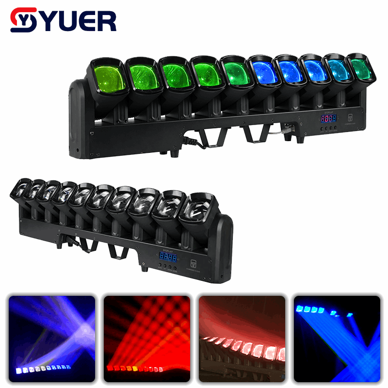 YUER™ 10X40W LED RGBW 4in1 Swing Beam 10 Head Moving Head Light DMX512 For DJ Disco Bar Live Show Concert Stage Lighting