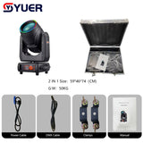 YUER™️  LED 300W Beam Spot Moving Head Light+Aperture+Rainbow Effect DMX512 Stage Light Effect Light Disco Dj Bar