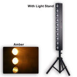 YUER™️ 10x12W COB Warm White Blinder Bar Light COB Amber LED High Power Professional Stage Lighting For Party Bar KTV DJ Disco