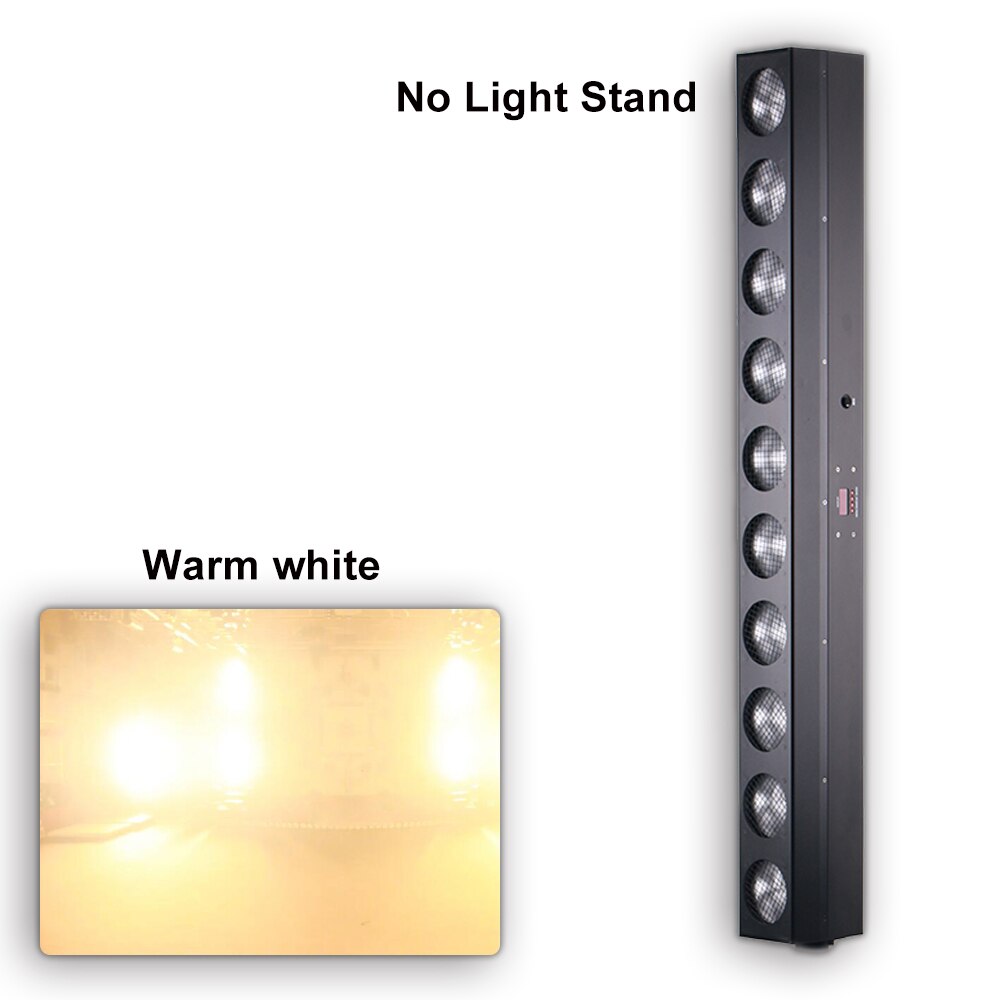 YUER™️ 10x12W COB Warm White Blinder Bar Light COB Amber LED High Power Professional Stage Lighting For Party Bar KTV DJ Disco