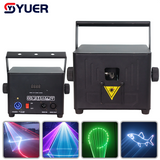 YUER™️ 3W 5W 6W RGB Animaiton Laser Light With APP Control Pattern Stage Lights DMX512 16CH For DJ Disco Wedding Bar Stage Effect