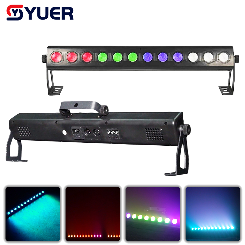 YUER™ 12x6W RGBW 4in1 Wall Wash Light Point Control Wash Effect DMX512 For DJ Disco Party Bar Club Wedding Stage Lighting