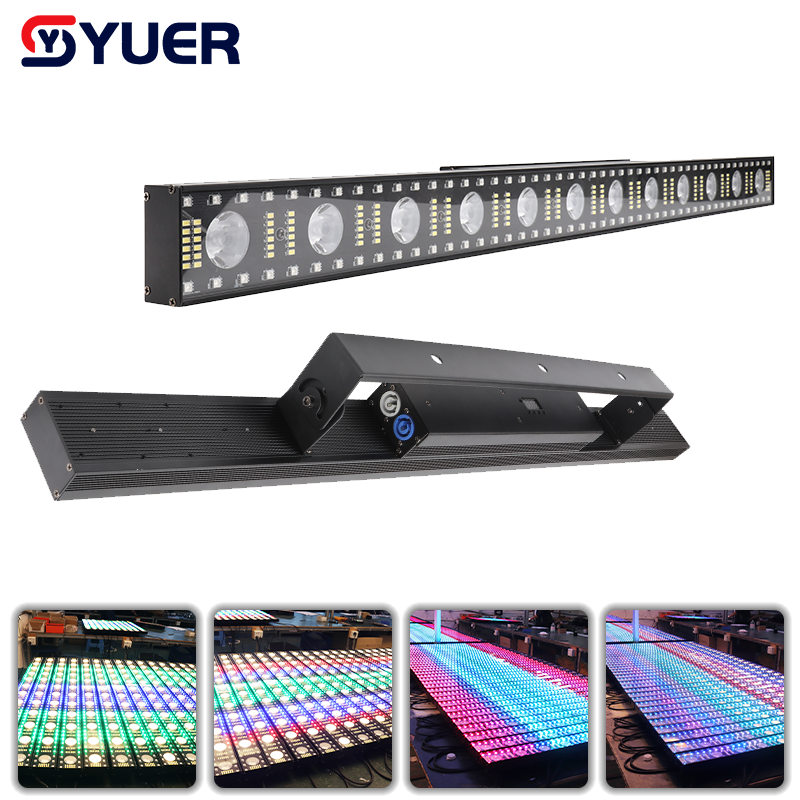 YUER™ 12Pcs 3535 Warm White +84Pcs 5050 RGB +144Pcs 5730 Cold   White Wall Wash Light Wash Flash Effect DMX512 RDM For DJ Disco Party Bar Club Wedding Stage Lighting