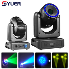 YUER™ 150W LED White Spot Moving Head Light With Ring Focus 3 Prisms Effect DMX512 Sound Control For DJ Disco Party Bar Club Wedding Stage Lighting
