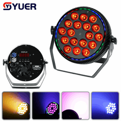 YUER™ 18x10W RGBW 4in1 LED Mute Par Light With RGB Light Strip Wash Effect For DJ Disco Party Bar Club Wedding Stage Lighting
