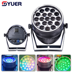 YUER™ 19x15W RGBW 4in1 Zoom +Auxiliary Light Par Light With Ring CTO Wash Beam Effect DMX512 For DJ Disco Party Bar Club Wedding Stage Lighting