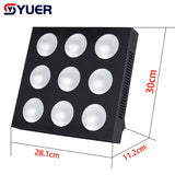 YUER™️ LED Matrix lights 9x12W RGBW 4in1 DMX512 Stage Effect Lighting Good For DJ Disco Party Dance Floor Clubs Bar And Wedding Decorations