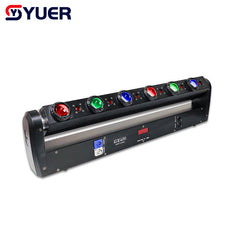 YUER™️ Haz LED de 6X15W + barra de luz con cabezal móvil láser rojo de 6X500W 11/28/46 DMX RGBW 4 en 1 efecto de funcionamiento LED para DJ Fiesta Disco escenario 