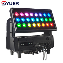 YUER™Waterproof IP65 LED 24X40W RGBW 4IN1 Moving Head Light With Auxiliary Light Wash Chauvet Passage Atomization Effect RDM DMX512 For DJ Disco Party Stage