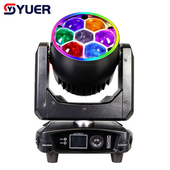 YUER™ Mini LED 7X40W RGB 4EN1 Luz de Cabeza Móvil Con Efecto Estroboscópico de Anillo y Lavado RDM DMX512 Para Dj Disco Escenario Fondo de Navidad