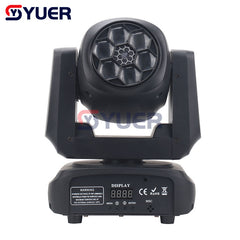 YUER™️ NUEVO LED 6X15W RGBW Ojo de abeja Luz con cabezal móvil láser DMX512 10/15CH Efecto de teñido estroboscópico Iluminación DJ Disco Escenario Fiesta Bar de bodas 
