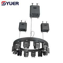 YUER™️LED 12X80W RGBW 4EN1 Cabezal Móvil de Anillo de Elevación Infinita con Efecto Estroboscópico 432X3W Blanco Cálido+432X3W Blanco Frío RDM DMX512 Para DJ Discoteca Fiesta Boda
