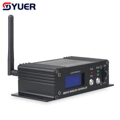 YUER™️ Transmisor receptor inalámbrico 2.4G DMX 512 con pantalla LCD y potencia ajustable para luces de cabeza móvil de discoteca y DJ