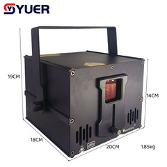 YUER™ Con ILDA 2W Láser RGB Animación Control por APP Control Remoto Proyector de Rayos Escáner Luces de Escenario DMX DJ Efecto de Escenario de Discoteca