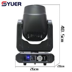 YUER™️ 200W Foco Móvil LED Haz+Punto+Apertura+ Prismas 8+16 Control DMX Efecto de Luz Escénica Luz de Discoteca Dj Bar