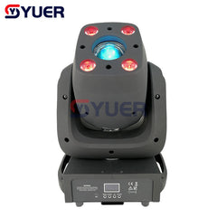 YUER™️ Lumière de scène de lavage de tache à LED à tête mobile Spot 120W et 4X10W RGBW 4IN1 LED Lumière de lavage à tête mobile DMX Console d'éclairage Dj lumières 