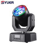 YUER™️NEW Mini LED 2X3W Red+2X3W Green+2X3W Blue Bee Eye Moving Head Light With Ring DMX512 For DJ Disco Stage Party Wedding Dance Floor