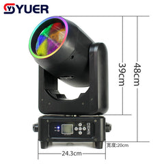 YUER™️ Foco móvil LED 300W Beam 24 Prismas Efecto Frost Rueda de Arcoíris para DJ Bar Discoteca Fiesta Boda Iluminación de Escenario