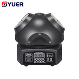 YUER™️ Mini Beetle DJ Disco Ball Lights Colorful LED Beam Green Laser Moving Head Lights DMX512 Strobe Nightclub Party Show