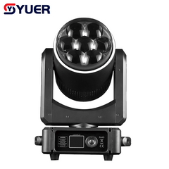 YUER™ Mini 7X60W RGBW 4IN1 LED Bee Eye Moving Head Light With Ring Beam Wash Zoom RDM DMX512 For DJ Disco Stage Wedding Party Bar