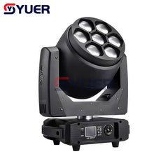 YUER™️ 7X40W Bee Eye Zoom LED Moving Head Light 0SRAM LED Lamp Beads DMX512 23/35/51CH Dyeing Beam Strobe Effect DJ Disco Stage Weeding