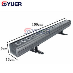 YUER™️ New Arrival 18X10W RGBW 4IN1/18X15W RGBWA 5IN1/18X18W RGBWA+UV 6IN1 LED Bar Wall Washer Lights DMX512 Washer Flood lights Dj Bar Party Show Stage Lighting