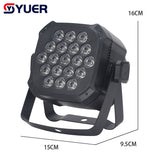 YUER™️ New 19x3W Professional Disco Light DMX512 Voice Control RGBW LED Rotating Par Light Ktv Bar Party DJ Stage Light Effect Projector