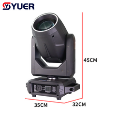 YUER™ 295W Bulb Moving Head Light With Ring Frost Focus Rainbow Six Line Prisms Effect DMX512 Sound Control For DJ Disco Party Bar Club Wedding Stage Lighting