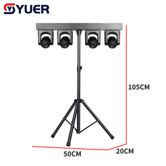 YUER™ 4x120W LED + 48pcs LED Moving Head Bracket Light Beam Rainbow Frost 18 Prisms Effect DMX512 Sound Control For DJ Disco Party Bar Club Wedding Stage Effect Lighting